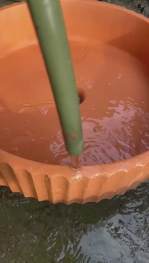 El Yapımı Aden Model Taş Lavabo Turuncu Renk 45cm*12cm