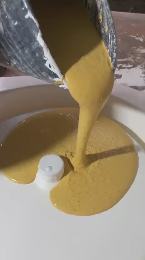 El Yapımı Afife Model Taş Lavabo Sarı Renk 43cm*12cm