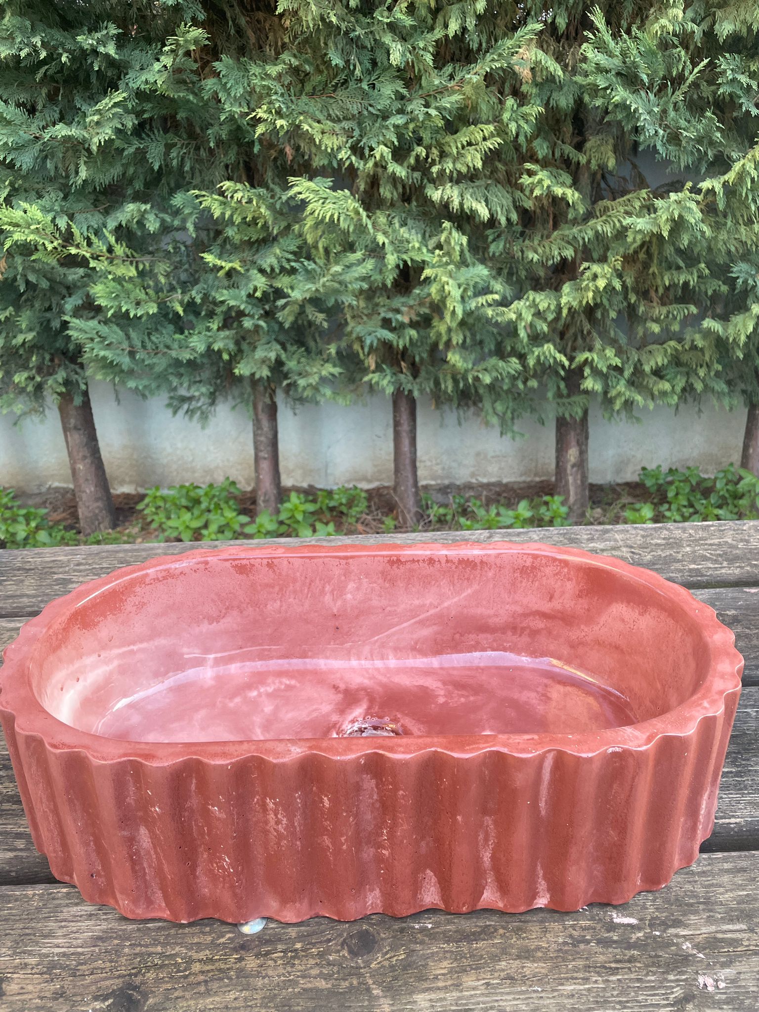 El Yapımı Tood Taş Lavabo  Özel Renk Paleti - 25x45x11 cm