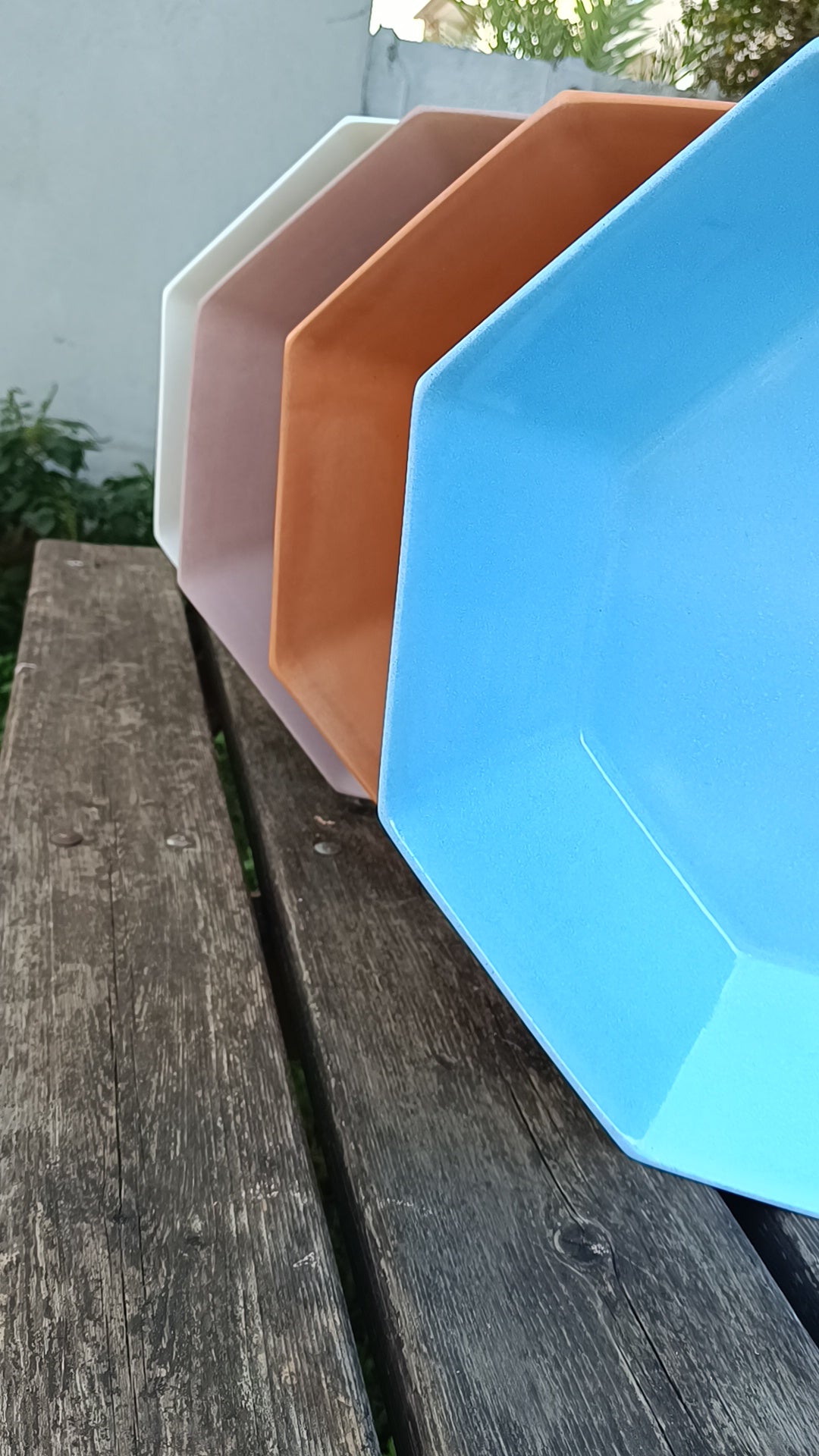 El Yapımı Gen Modeli Taş Lavabo Mavi Renk 40cm*40cm*10cm