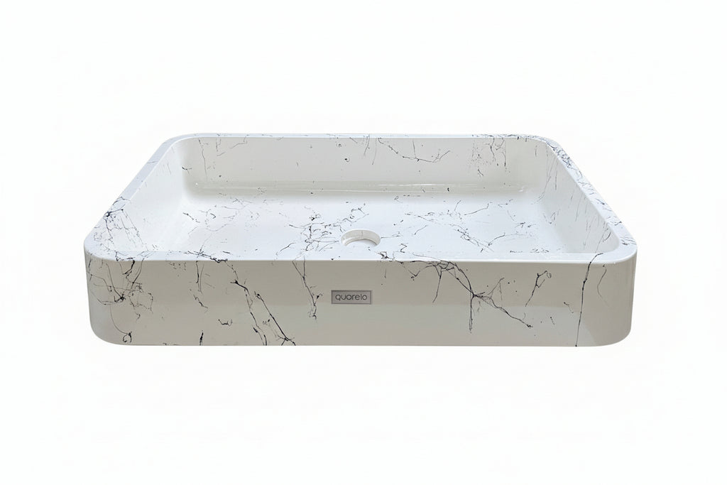 Mira Model Taş Lavabo Özel Seri MRA001( 60cm boy - 40cm en - 10cm çap)