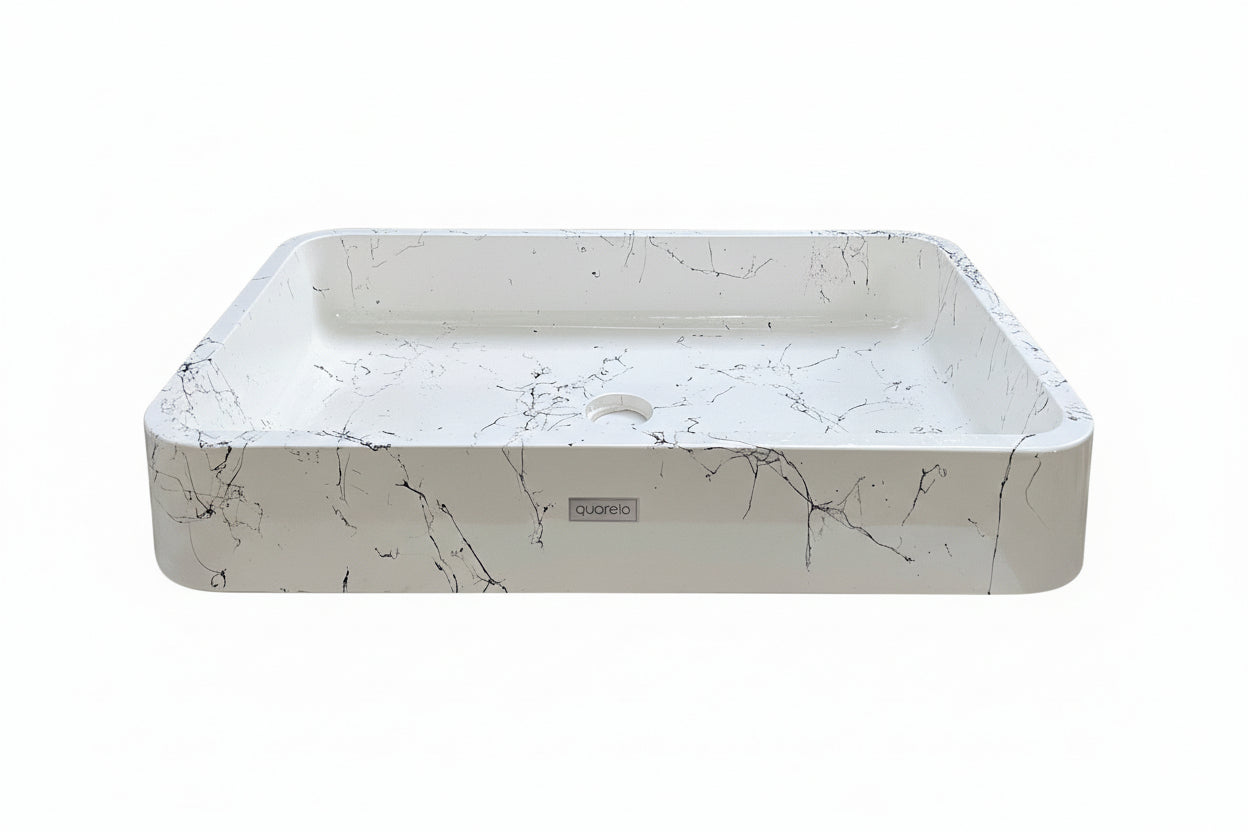 Mira Model Taş Lavabo Özel Seri MRA001( 60cm boy - 40cm en - 10cm çap)