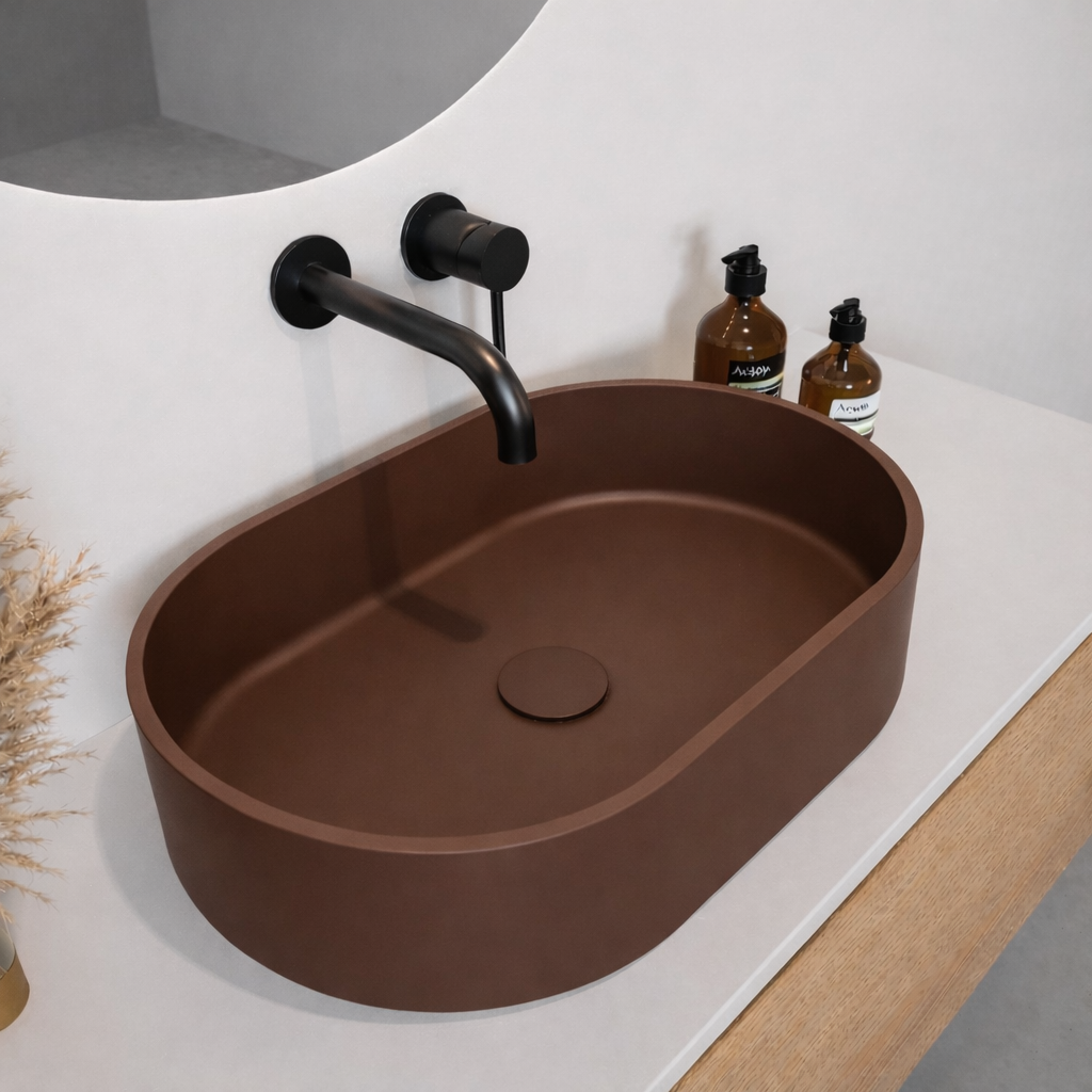 El Yapımı Umay Model Taş Lavabo  60*40*12