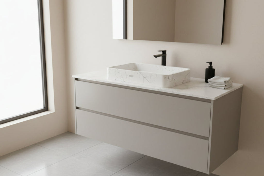 Mira Model Taş Lavabo Özel Seri MRA001( 60cm boy - 40cm en - 10cm çap)