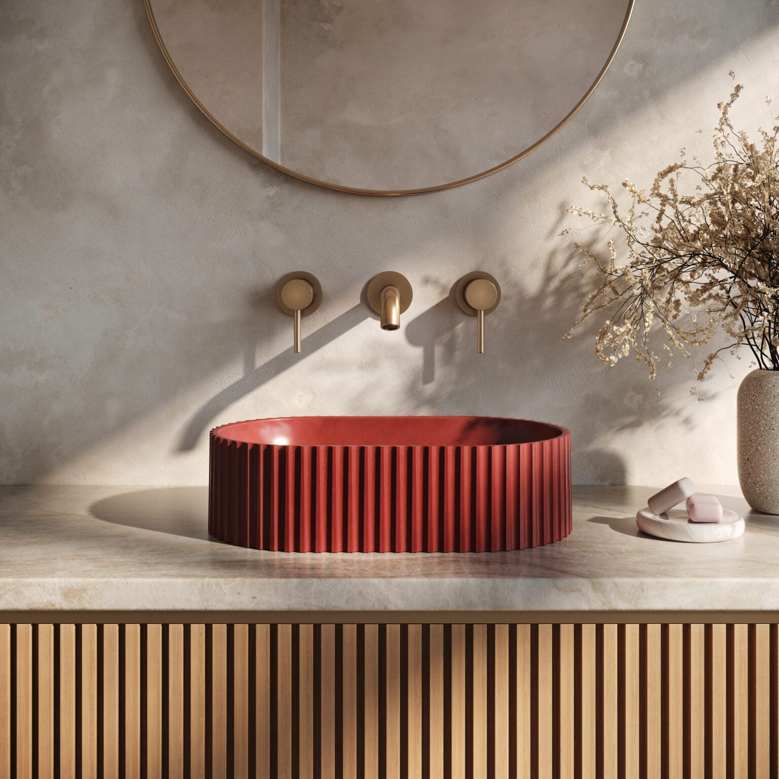 El Yapımı Tood Model Taş Lavabo 25*45*11