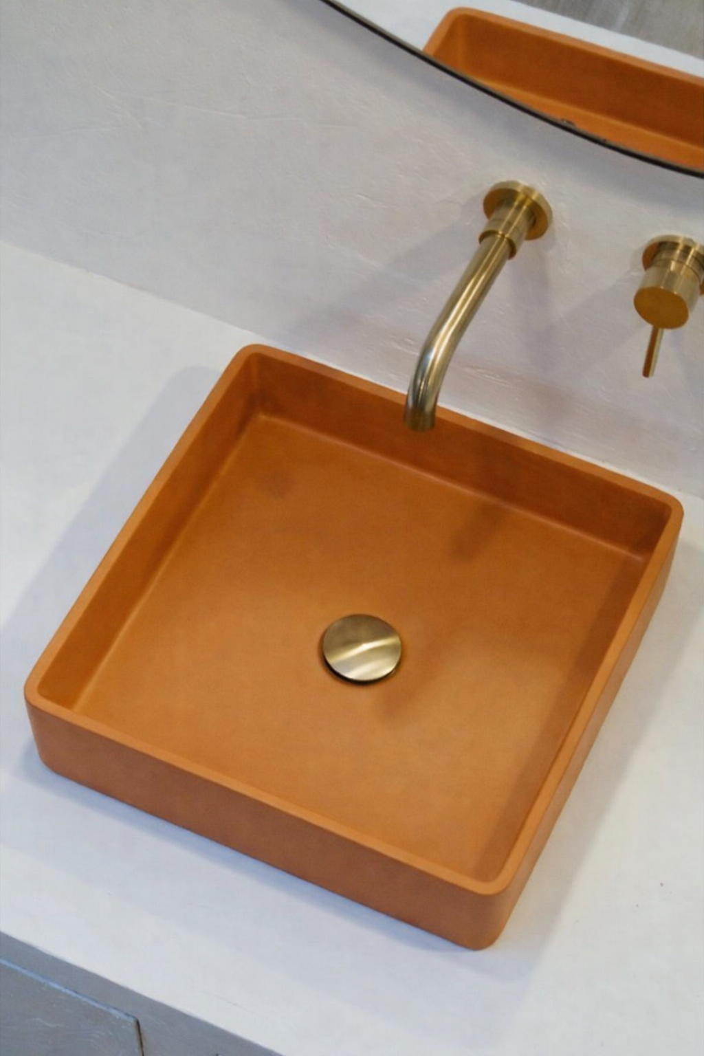 El Yapımı Asaf Model Taş Lavabo 45*45*10