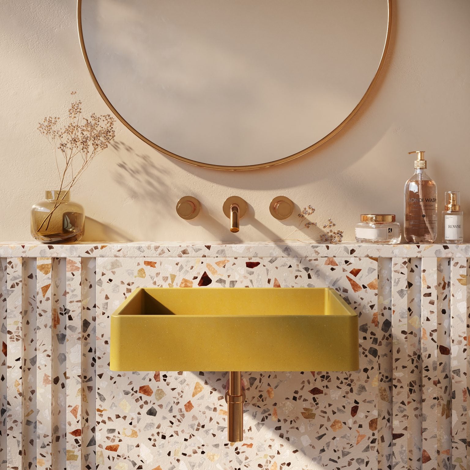 El Yapımı Asaf Modeli Taş Lavabo  45cm*45cm*10cm