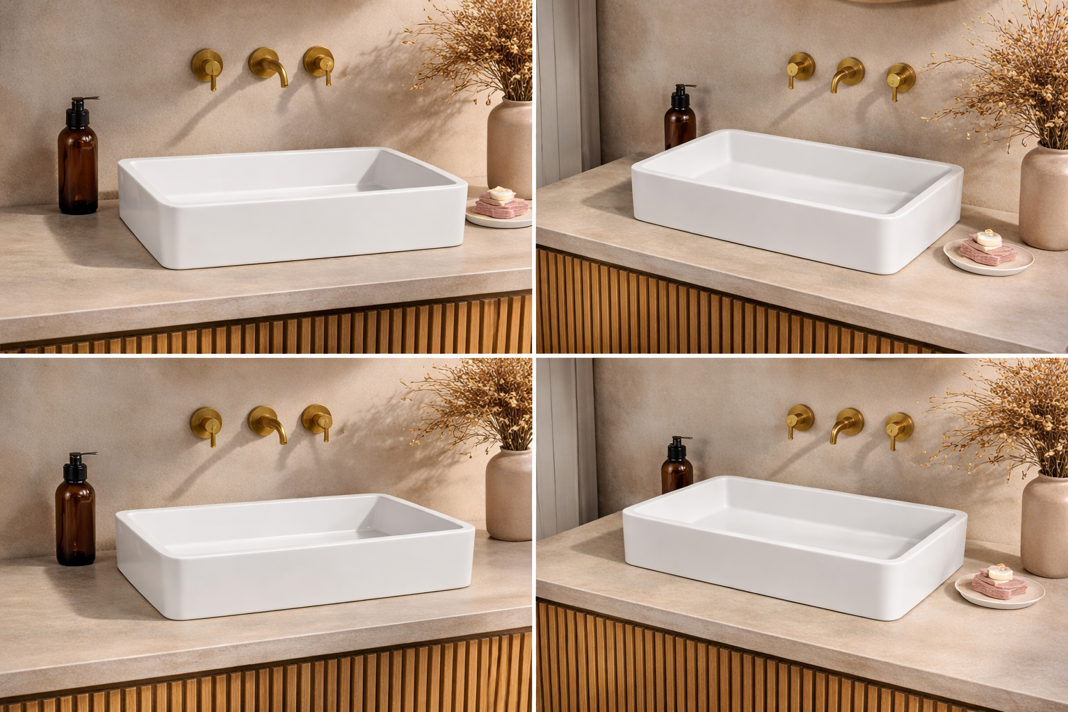 El Yapımı Mira Model Taş Lavabo 60*40*10