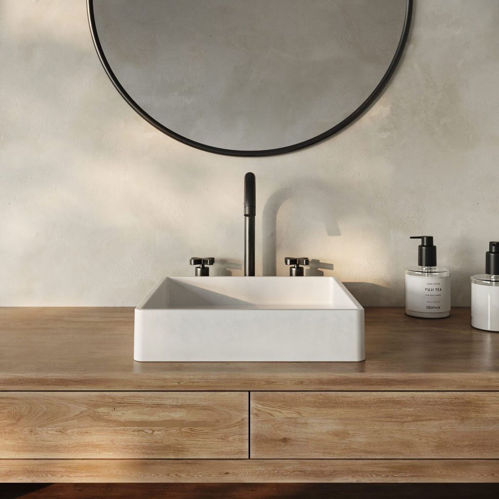 El Yapımı Asaf Model Taş Lavabo 45*45*10