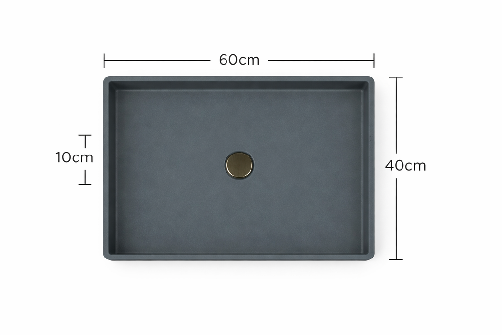 El Yapımı Mira Model Taş Lavabo 60*40*10