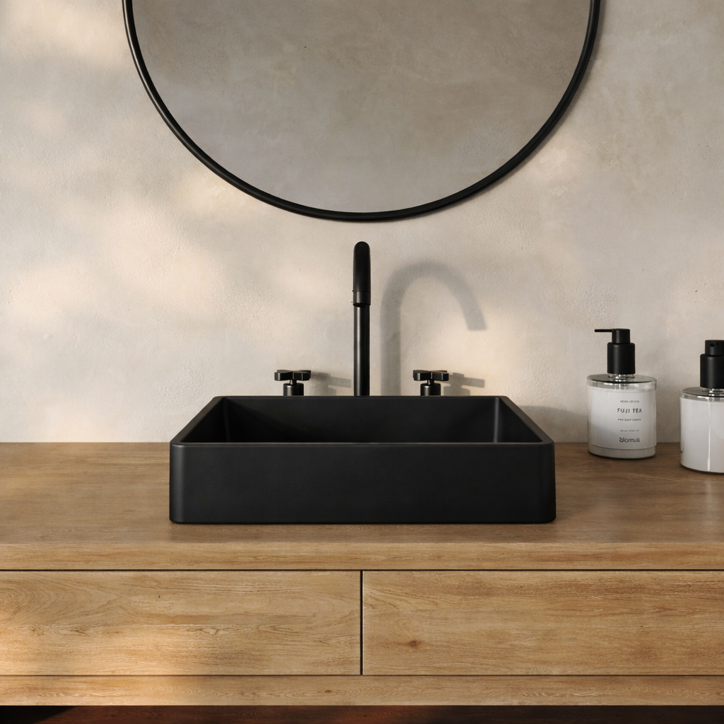 El Yapımı Asaf Model Taş Lavabo 45*45*10