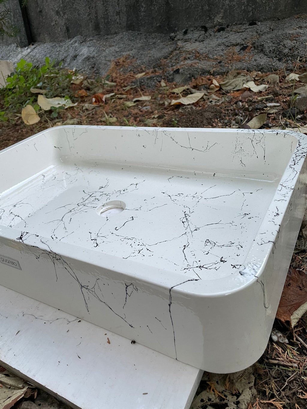 Mira Model Taş Lavabo Özel Seri MRA001( 60cm boy - 40cm en - 10cm çap)