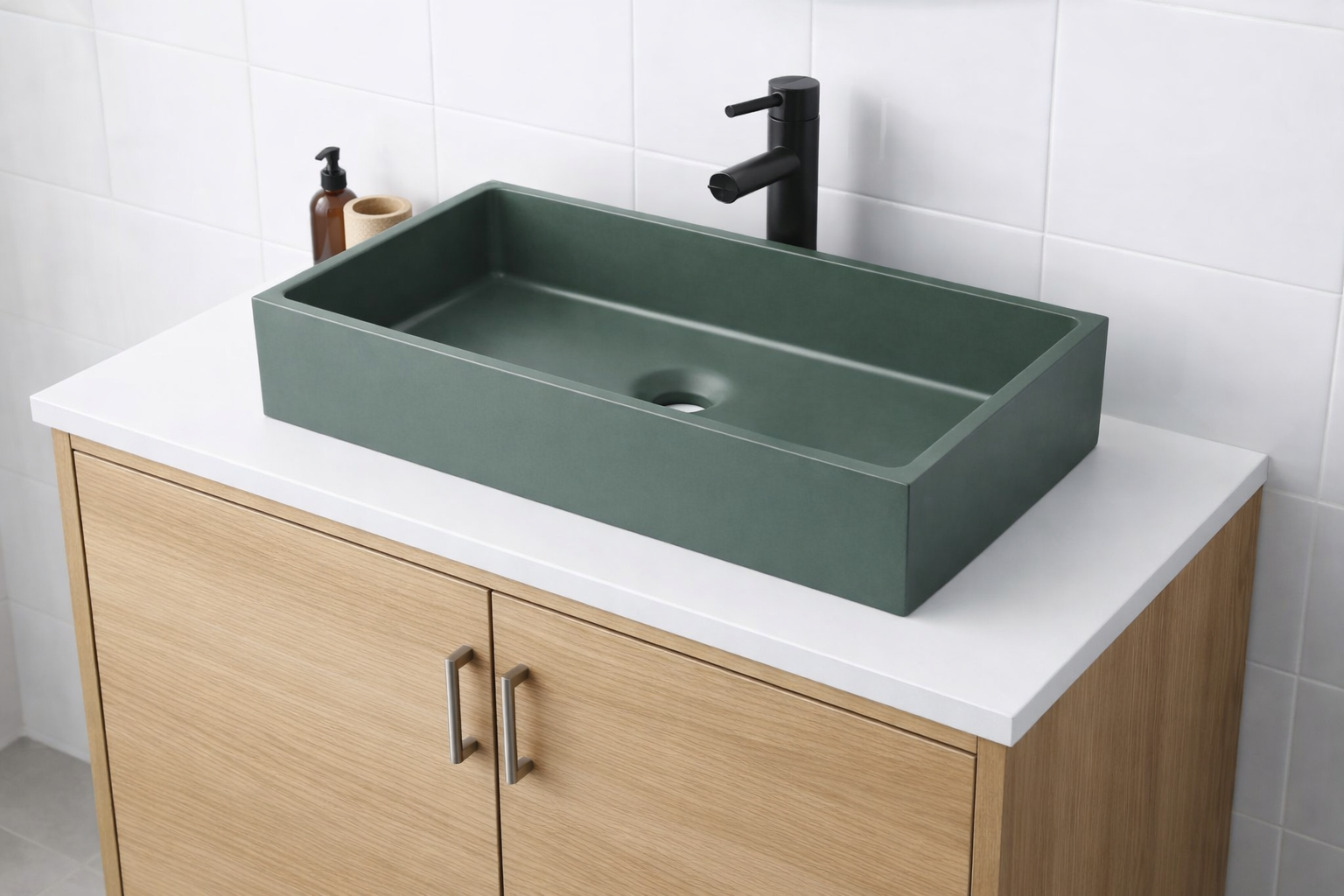 El Yapımı Ahlas Model Taş Lavabo 60*40*10